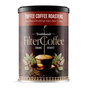 Toffee Coffee Roasters | Pack of 1 (200g) South Indian Filter Coffee| Specialty Blend| Traditional Dark Roast Signature Filter Coffee