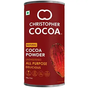 Christopher Cocoa Natural Cocoa Powder Unsweetend (Bake Cake Hot Chocolate Drinking Shakes) 200g