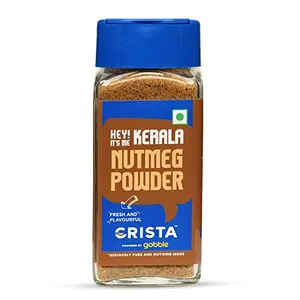 CRISTA Nutmeg Powder | Ground Jaiphal | Zero added Colours Fillers Additives & Preservatives | Farm Fresh Premium Grade Quality Natural & Fresh | 50gms