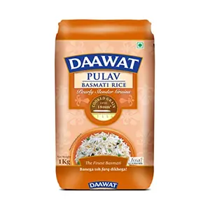 Daawat Pulav Long Grains Fluffy Basmati for finest Pulav 1 Kg