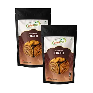 Wheafree Gluten Free Chakli (Murukku) (Pack of 2 x 400 g) | Lactose Free | Delicious Ready to Eat Indian Snacks | Tasty Crispy and Crunchy Savory Snacks | Best Snacks for Tea/Coffee