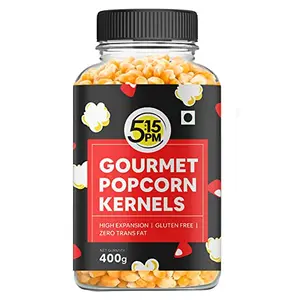 5:15PM Popcorn Kernel Seeds Big Size Gourmet Pop Corn Kernels | High Expansion A Grade Makkai Popcorn 400g
