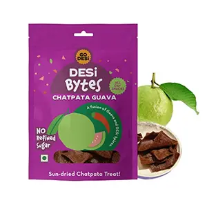 GO DESi - DESi Bytes - Chatpata Gauva | Pack of 10 x 18g | Fruit Snacks | Dried Guava | Dehydrated Fruit