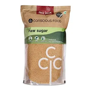 Conscious Food Natural Raw Sugar | 2 Kg | Unrefined & Unprocessed Raw Sugar | Khandsari Deshi Khand