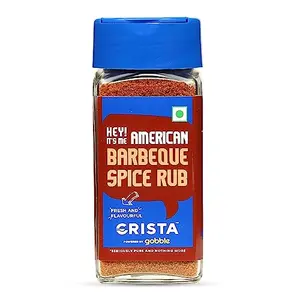CRISTA American Barbeque Spice Rub | International Spices Blend | BBQ Seasoning for Vegetables & Paneer | Zero added Colours Fillers Additives & Preservatives | 50 gms