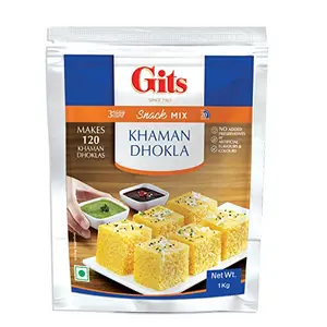Gits Instant Khaman Dhokla Snack Mix Makes 120 Khaman Dhoklas Pure Veg Indian Snack Mix 1Kg