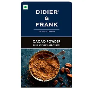 Didier & Frank Pure Cacao Powder Unsweetened Dark Vegan 100g (Use for Cake Baking Hot Chocolate Milkshake)