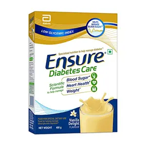 Ensure Diabetes Care- Nutrition to Help Control Blood Sugar Levels- 400 gm Box (Vanilla Flavour) Yellow