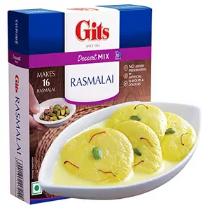 Gits Instant Rasmalai Dessert Mix Pure Veg Indian Sweet Recipe Bengali Dessert 150g