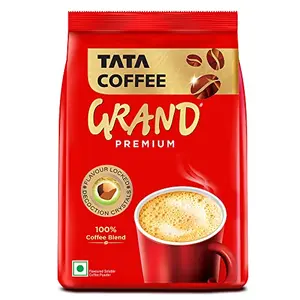 Tata Coffee Grand Premium Instant Coffee | 100% Coffee Blend | With Flavour Locked Decoction Crystals| 100g Pouch