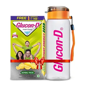 Glucon-D Instant Energy Health Drink Nimbu Pani - 1kg Refill with Free Bottle