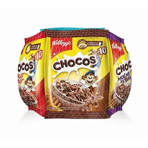 Kellogg's Chocos Variety Pack of 7 168g/160g with Whole Grain | Source of Calcium High in Protein with 10 Essential Vitamins & Minerals Source of Fibre | Breakfast Cereal for Kids