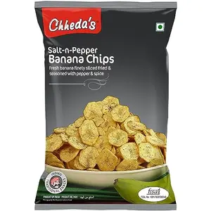 Chheda's Salt N Pepper Banana Chips - Crispy Banana Chips (350g Pack of 1)
