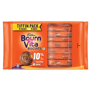 Cadbury Bournvita Biscuits New and Improved Chocolatey Cookies Tiffin Pack 250 g