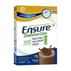 Ensure Diabetes Care- Nutrition to Help Control Blood Sugar Levels- 400 gm Box (Chocolate Flavour) Yellow