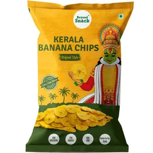 Beyond Snack Kerala Banana Chips- Healthy and Delicious savoury Snacks- Original Style Salted Pack of 3- 450g
