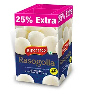 Bikano Rasogolla 1kg (with 25% Extra)