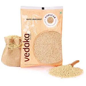 Amazon Brand - Vedaka Popular White Urad Split 1 kg|Rich in Protein|No Cholesterol|No Additives