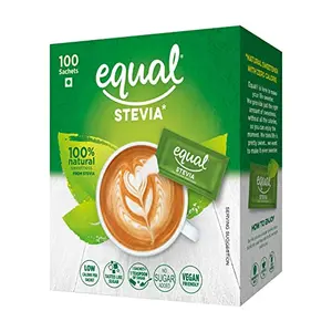 Equal Stevia Plant-Based Natural Sweetener | Sugar Free Sweetener | 100 Sachets | Pack of 1