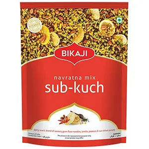 Bikaji Sub-Kuch Navratna Mix 1kg - Authentic Indian Tea Snack | Perfect for Snacking Pleasure | Favorite Snack with No Preservatives | Crunchy Mixture of Flavors - Taste the Rich  of Indian Snacks!"