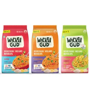 WickedGud Nourishing Instant Noodles Range | No Maida | No Oil | No MSG | High Protein | High Fibre | Cholesterol Free