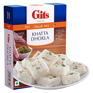 Gits Instant Khatta Dhokla Mix Makes 100 Per Pack Pure Veg Instant Indian Snack Mix 500g