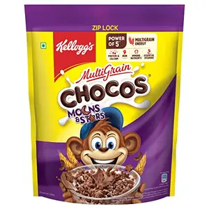 Kellogg's Multigrain Chocos Moons & Stars 1.2kg | High in Calcium & ProteinEssential VitaminsIron & Immuno Nutrients  Source of Fibre | Breakfast Cereal for Kids