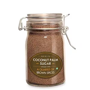 Sprig Coconut Palm Sugar Mingled with a Quartet of Brown Spices | Coconut Sugar infused with Cinnamon Clove & Star Anise | Palm Sugar for Baking Desserts & Coffee | No artificial flavours or colours | 175g