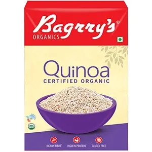 Bagrry's 100% Organic Quinoa 500gm box | Gluten Free | Omega-3 | High in Fiber & Protein | All Natural Quinoa