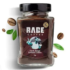 Rage Coffee Dark Roast Instant Filter Coffee - 75 gms | Instant Coffee | Filter Coffee Powder | Authentic South Indian Filter Coffee Guaranteed | Slow Roasted For Intense Flavour