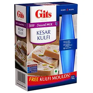 Gits Instant Kesar Kulfi Dessert Mix with Free Kulfi Moulds 100g