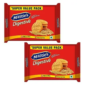 Mcvitie's Digestive High Fibre Biscuits with Goodness of WholewheatSuper Saver Family Pack 959.1g / 1Kg Super Saver Family Pack - Pack of 2 (Weight May Vary)