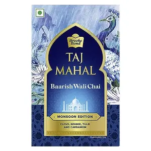 Taj Mahal Baarish Wali Chai | Monsoon Edition Tea | Ginger Cloves Tulsi Cardamom |