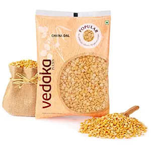 Amazon Brand - Vedaka Popular Chana Dal 1kg|Rich in Protein|No Cholesterol|No Additives