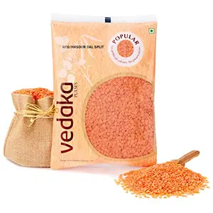 Amazon Brand - Vedaka Popular Red Masoor Dal Split 1kg|Rich in Protein|No Cholesterol|No Additives