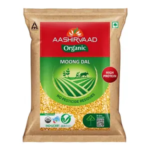 Aashirvaad Organic Moong Dal Split 500g