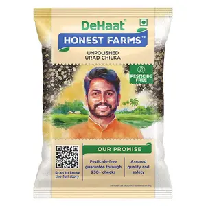 DeHaat Honest Farms Pesticide Free Unpolished Urad Dal Chilka 1 KG