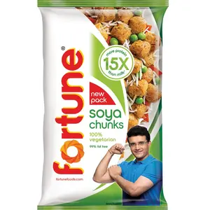Fortune Soya Chunks 15x more protein than milk 1kg/1kg+100g (Item weight may vary)