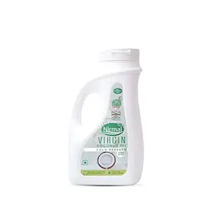 KLF Nirmal Cold Pressed Virgin Coconut Oil | 1L | All Weather Pack | Natural & Edible | Great for Cooking & Personal Care