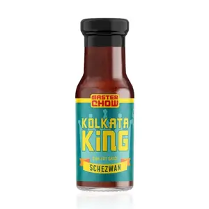 MasterChow Kolkata King Spicy Schezwan Stir Fry Cooking Sauce (220gm) |No Artificial Color | Fresh From the Kitchen | Get Restaurant Style Taste in Just 10 Minutes | Serves 4-5 Meals