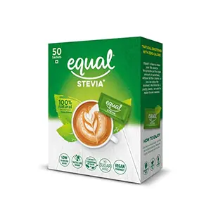 Equal Stevia Natural Sweetener Sugar Free 50 Sachet Pack of 1
