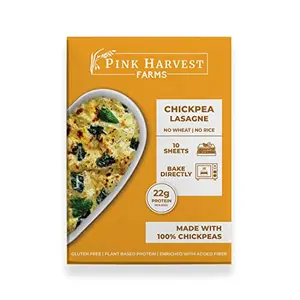 Pink Harvest Farms Chickpea Lasagne | No Rice - No Maida | Vegan | Gluten Free | High Protein | ( 200 g (Pack of 1))