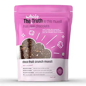 The Whole Truth Foods - Breakfast Muesli - Choco Fruit Crunch - 350g - Made with REAL Chocolate - No added flavour No artificial colour No preservatives