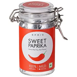 Sprig Sweet Paprika | From Sun-Ripened Sweet Paprika Pods| 100% Pure | No artificial colours flavours fillers or preservatives |Garnish Season make spice rubs or marinades | Jar  30g