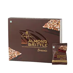 Loyka Almond Brittle Brownie Choco Box - 7 pcs | Premium Chocolate Gift Hamper | Choco & Nut Dryfruit Delicacy | Roasted California Almonds (45%) Dark Choco & Crunchy Brownie | Any-time snack