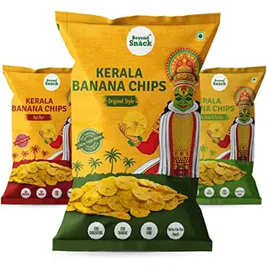 Beyond SnÃ¡ck Kerala Banana Chips Healthy & Delicious Snacks- 3 Flavours- 450g (Original Style Peri Peri and Sour Cream Onion Parsley)