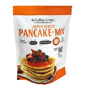The Baker's Dozen Super Fluffy Pancake Mix - 400g | No Preservative | Eggless | Just add Water and Oil | Pack of 1