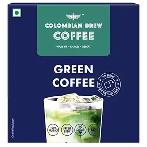 Colombian Brew Coffee Green Coffee Powder Assorted Hot & Cold Brew 10 Bags Pack of 2 (For Weight Loss)