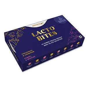 Nutrizoe Lactobites - Power Packed To Aid Lactation for Increased Milk Supply and Easy Breastfeeding 450 Gm (10 Bars)