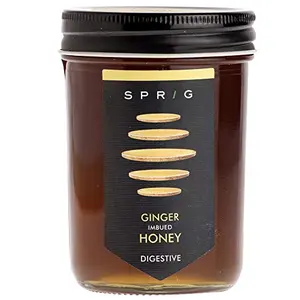 Sprig Ginger Imbued Honey | 100% Natural Honey infused with Extracts of Fresh Ginger | No Added Sugars | No Adulteration | |Ayurvedic Remedy for Weight loss & Digestion | Use as Natural Sweetener | Vegetarian | 325g